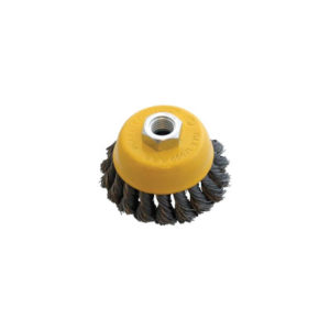 Cup Brush (Iron) "Am" (Size:3") (Twisted Wire) (With Nut 10Mm)